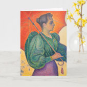 Paul Signac - Vrouw met parasol Kaart (Gele Bloem)