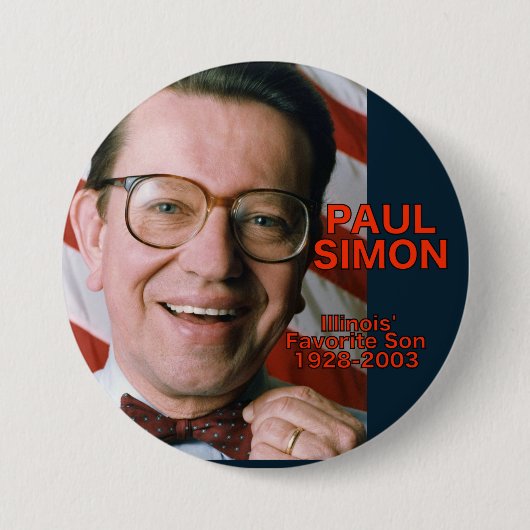 Paul Simon Illinois Favorite Son Button (Voorkant)