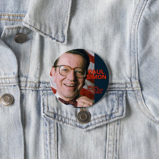 Paul Simon Illinois Favorite Son Button (In situ)