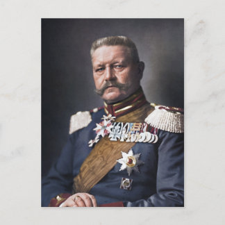 Paul von Hindenburg 1914 Gekleurd Briefkaart