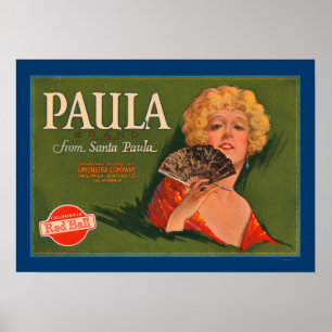 Paula Brand uit Santa Paula Poster