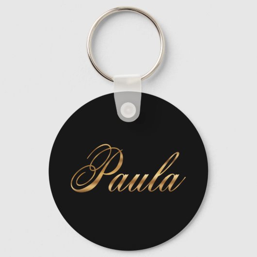Paula gold Design Lettering porte-clés (Recto)