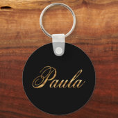 Paula gold Design Lettering porte-clés (Recto)