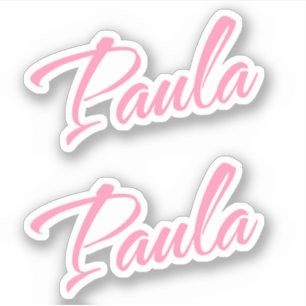 Paula naam x2 sticker
