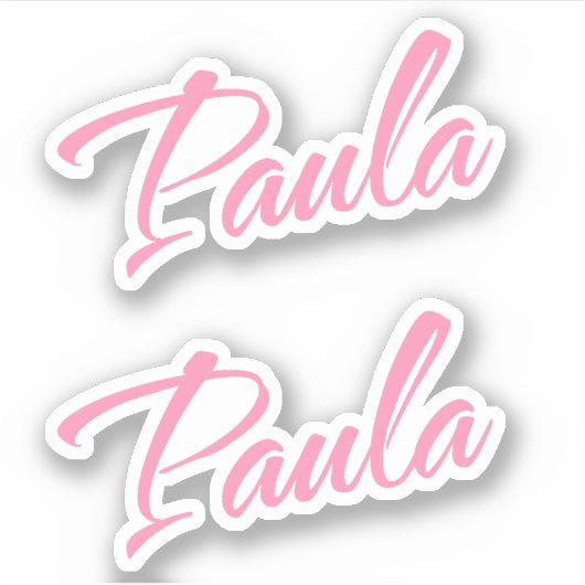 Paula naam x2 sticker (Voorkant)