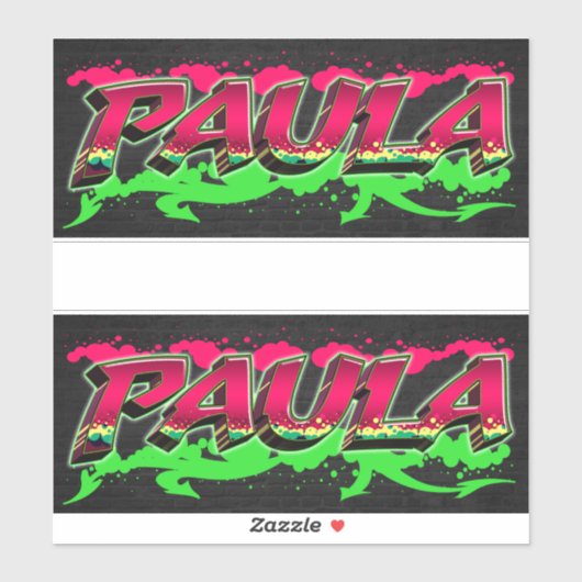 Paula Vorname Name Graffiti Aufkleber Sticker (Vel)