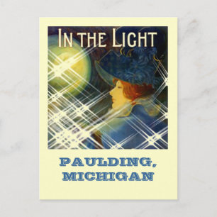 PAULDING GHOST LIGHT ~VROUW IN HET LICHT BRIEFKAAR BRIEFKAART