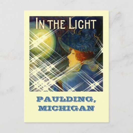 PAULDING GHOST LIGHT ~VROUW IN HET LICHT BRIEFKAAR BRIEFKAART (Voorkant)