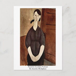 Paulette: Jourdain-portret van Amedeo Modigliani Briefkaart