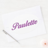 Paulette sticker naam (Envelop)