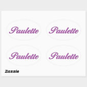 Paulette sticker naam (Vel)