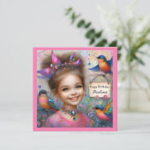 PAULINA ~ Carte d'anniversaire ~ Fille papillon ~ (Debout devant)