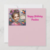 PAULINA ~ Carte d'anniversaire ~ Fille papillon ~ (Dos)