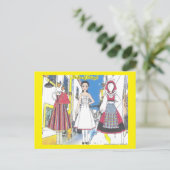 Paulina Portugal Papier Doll Carte postale (Debout devant)