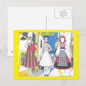 Paulina Portugal Papier Doll Carte postale (Devant / Derrière)