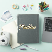 Pauline black gold Lettering Aufkleber Sticker (Couverture iPad)