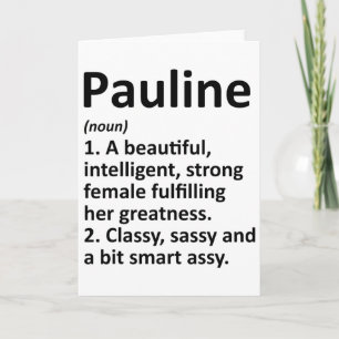 Pauline Definitie Gepersonaliseerde Naam Grappige Kaart