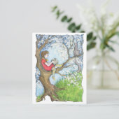 Pauline die de boom voorleest briefkaart (Staand voorkant)