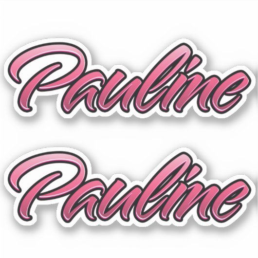 Pauline faded pink Aufkleber Sticker Stickerset (Voorkant)
