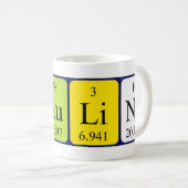 Pauline périodique nom mug (Devant droit)