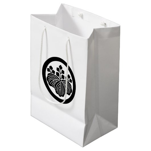 Paulownia met 5-3 bloei in cirkel medium cadeauzakje (Voorkant Gekanteld)