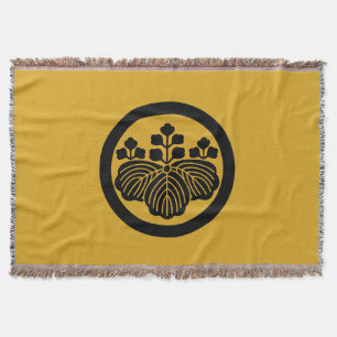 Paulownia met 5&3 bloemen in cirkel deken