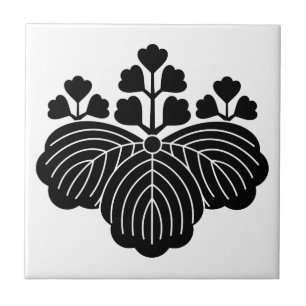 Paulownia met 5/3 bloemen tegeltje
