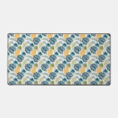 Paume tropicale feuille ananas doré blanc bleu (Recto)