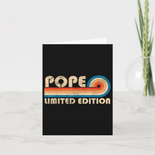 Paus Achternaam Retro Vintage 80s 90s Verjaardag R Kaart