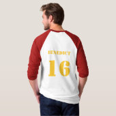 Paus Benedict XVI baseball shirt (Achterkant volledig)
