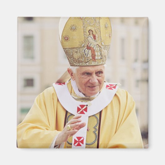 Paus Benedict XVI T-Shirt Magneet (Voorkant)