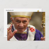Paus Benedictus XVI Briefkaart (Voorkant / Achterkant)