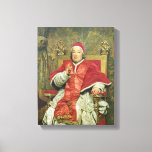 Paus Clement XIII (1693-1769) (olie op canvas) Canvas Afdruk