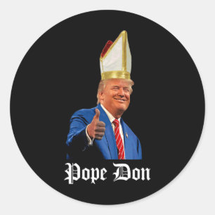 Paus Don Donald Trump nieuwe paus Ronde Sticker