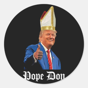 Paus Don Donald Trump nieuwe paus Ronde Sticker