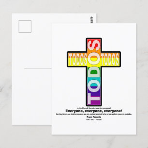 Paus Franciscus citeert. Inclusieve kerk voor LGBT Briefkaart