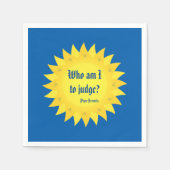 Paus Franciscus, wie ben ik om papieren servetten (Voorkant)