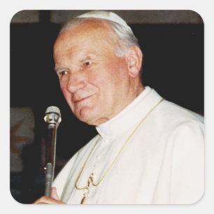Paus Heilige Johannes Paulus II Vierkante Sticker