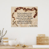 Paus John Paul Defend Life Poster (Keuken)