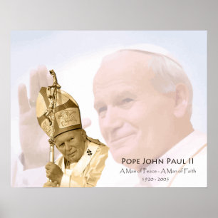 Paus John Paul II Collage Poster