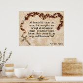 Paus John Paul Pro-Life Poster (Keuken)