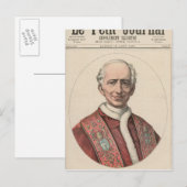 Paus Leo XIII Briefkaart (Voorkant / Achterkant)