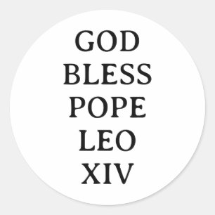 Paus Leo XIV 3 Ronde Sticker