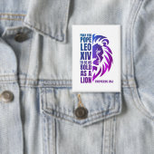 PAUS LEO XIV Bid Vette Leeuw Christelijk Button (Insitu)