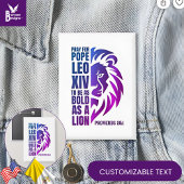 PAUS LEO XIV Bid Vette Leeuw Christelijk Button