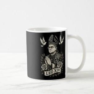 Paus Leo XIV - Christelijke Des in de stijl van he Koffiemok