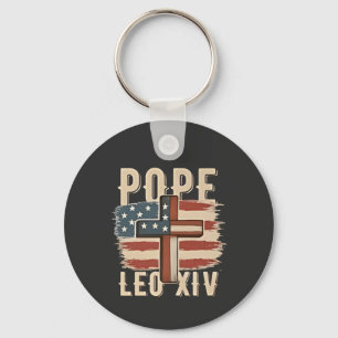 Paus Leo XIV Christelijke Kerk Da Paus USA Vlag Sleutelhanger