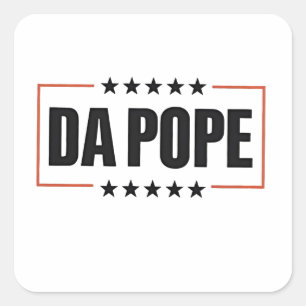 Paus Leo XIV Christelijke Kerk Da Pope Vierkante Sticker