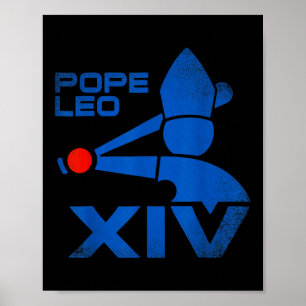 Paus Leo XIV Da Paus Leo 14 Honkbal Poster