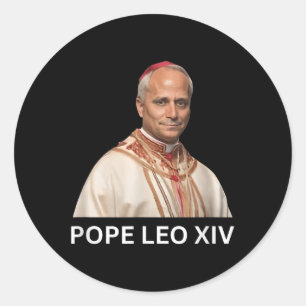 Paus Leo XIV, God zegene Paus Leo XIV T-shirt Ronde Sticker